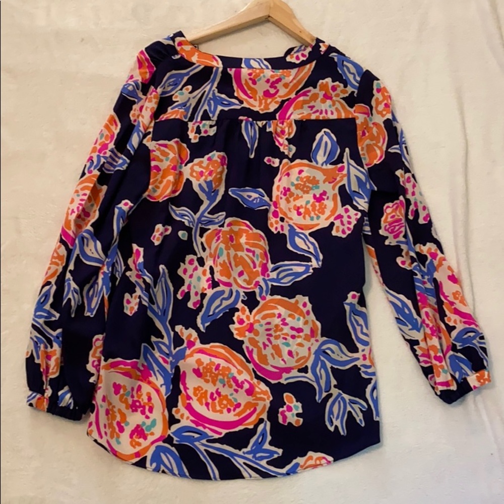 Lilly Pulitzer Alexandra top in pom pom print - Picture 4 of 5